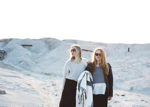 two girls with Nozscreen adventuring out in a stylish way protecting their skin with sunscreen for their nose